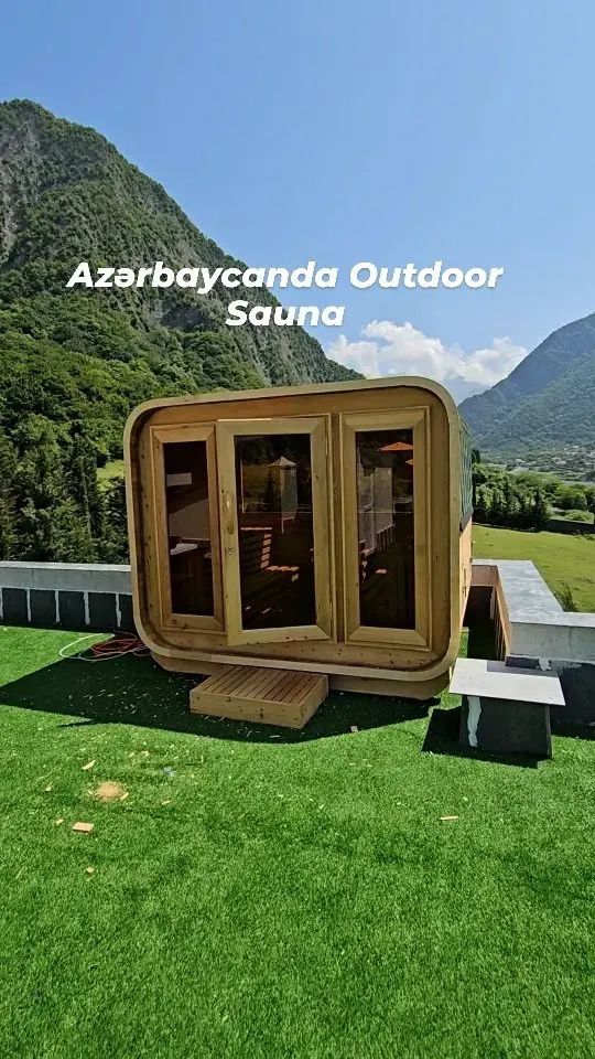 Kub sauna — Azərbaycanda outdoor sauna