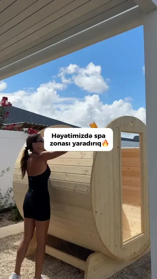 Barrel sauna — Həyətimizdə spa zonası yaradırıq