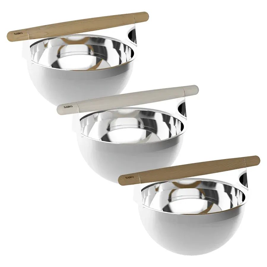 SAWO Stainless Steel Pail with Wooden Handle 5 L