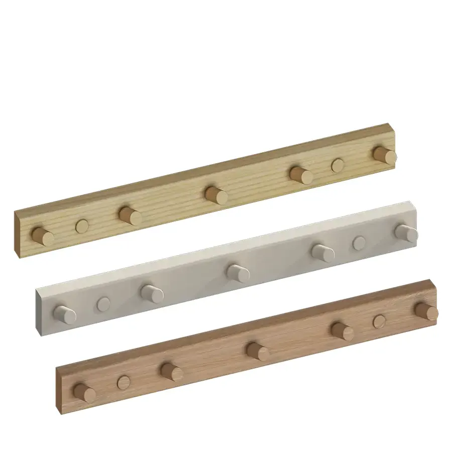 SAWO Wooden Hook Rack (5 Hooks)