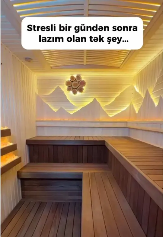 Daxili sauna — Günün bütün stresini unudacağınız bir məkanda olmaq necə hisskən?